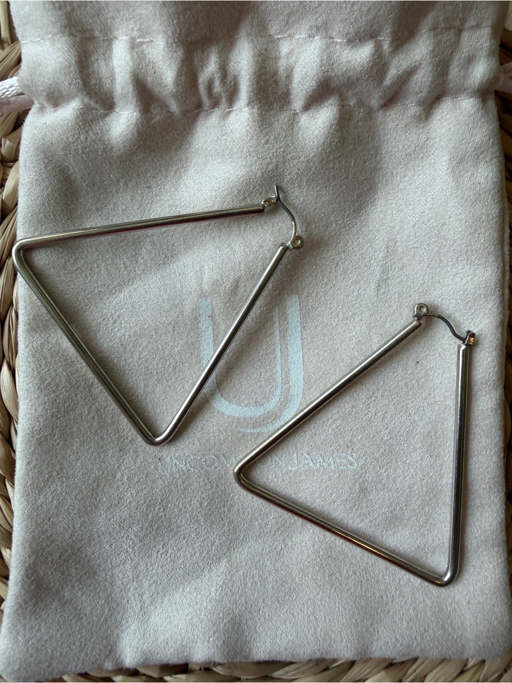 Uncommon James Silver Triangle Hoops